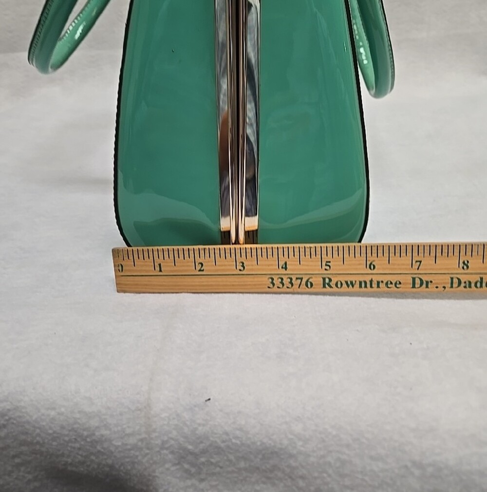 Mint Green Top-Handle Satchel With Wallet 10x12x6 W/ Wallet - Picture 9 of 11